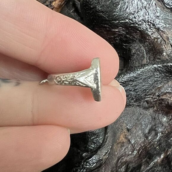 Vintage Sterling Silver Charm Signet Style Mini Ring Joie Joy of Life - Picture 6 of 9